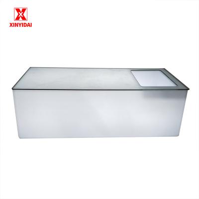 China Modern Night club luminous party plastic led lighting portable bar ice bucket table for sale