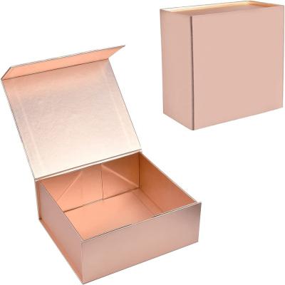 China Luxury Recycled Materials Gift Box Decorative Storage Boxes Packaging Box Folds Flat For Birthdays Weddings Bridal Gifts for sale