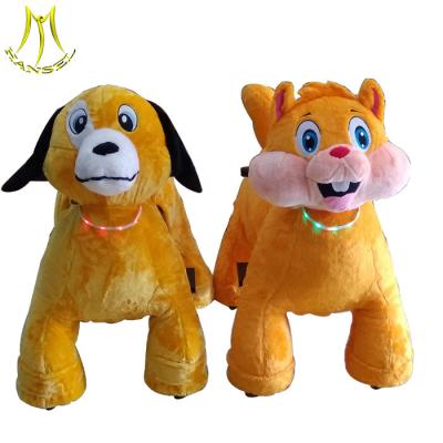 China Hansel coin operated walking animal motorized rides and mototrized plush animal electric scooter with walking animals for sale