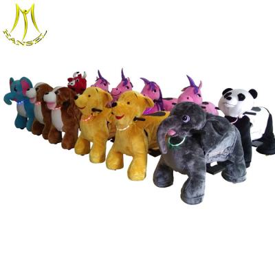 China Hansel happy rides on animal electric motorized plush riding animals for sale