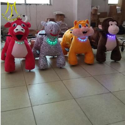 China Hansel  electric children walking stuffed animals coin operated ride on toys for sale