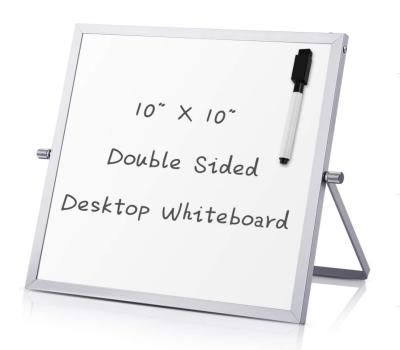 China Whiteboard-Easel Portable Magnetic Small Dry Erase Desktop Double Sided Easel For Kids SMJ-007 for sale