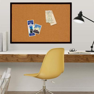 China Message board Cork Board Bulletin Board, 2' x 3', black wood frame, perfect for Home Office decor for sale