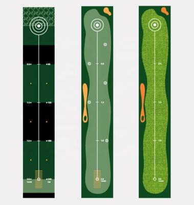 China Golf putting practice Two speed Golf putting practice indoor mat putting training aid mat 9.84*1.64FT for sale