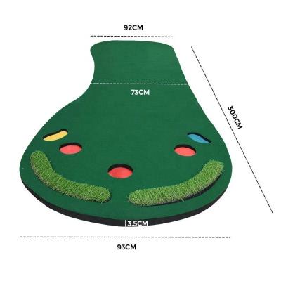 China Golf logo customization golf training aids golf putting green artificial turf for kids indoor golf mini course for sale