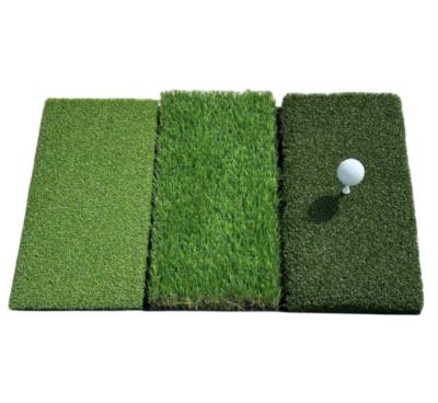 China Indoor Outdoor Floor 3 in 1 high quality golf hitting practicing mat for multiple swing experience for sale