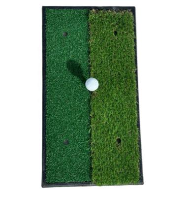 China Indoor Outdoor Floor Wholesale golf practicing hitting mat with two grass surface for personal practicing for sale