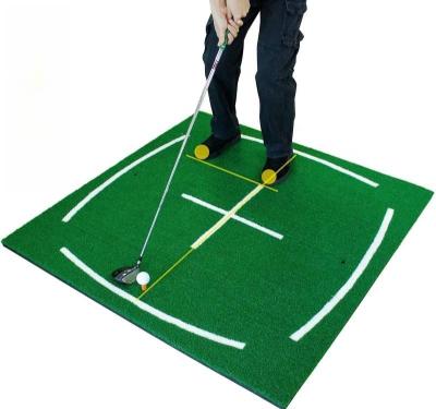 China Sports Court Premium golf teaching practicing hitting mat for golf training with training lines marked for sale