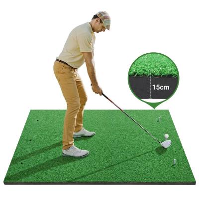 China Golf Field Heavy Duty Commercial 15mm Nylon + 15mm EVA Foam Artificial Turf Golf Hitting Golf Practice Mat for Indoor and Outdoor Practice for sale