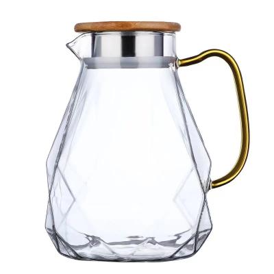 China Sustainable water jars and glass kettles jugs and glass pitcher for sale