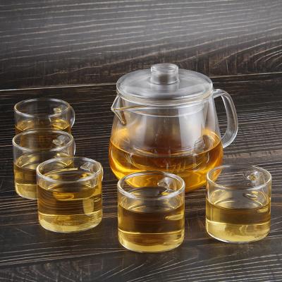 China Viable Heat Resistant Glass Teapot with Glass Infuser 500ml and 700ml for sale