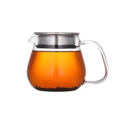 China 500ML&1000ML Sustainable Borosilicate Glass Teapot With High Quality Glass Infuser Teapot Set for sale