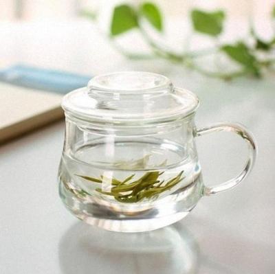 China Good quality traditional heat-resistant three-piece glass tea cup can be customized for sale