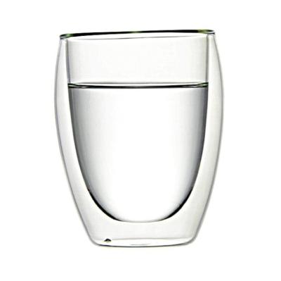 China Double Sustainable Single Glass Coffee Cup Glassware for sale