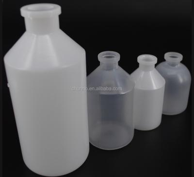 China Different Capacity Pharmaceutical EO Plastic Sterile Vaccine Bottle For Veterinary Liquid for sale