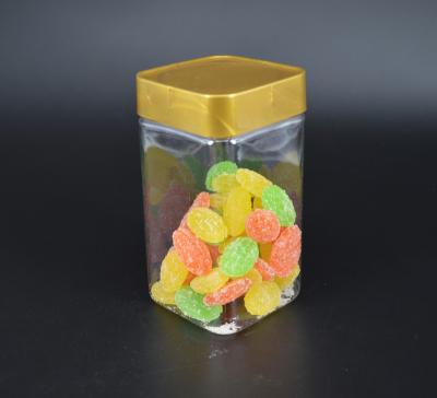 China Hot Selling Gift China Rectangle Square PET Food Grade Plastic Bottles Jars For Candy Cookies Gift for sale