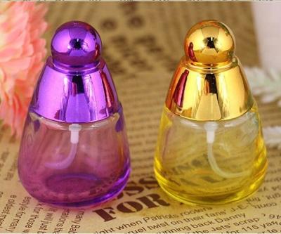 China High Quality Personal Care 20ml Cone Oval Colored Essence Perfume Spray Glass Bottle With Screw Cap for sale