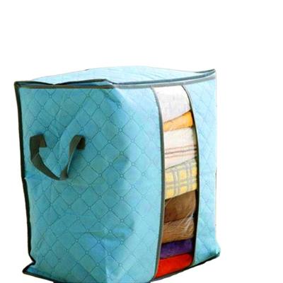 China Durable Non Woven PVC Storage Bag With Durable Handle And Zipper Quilt Storage Bag for sale