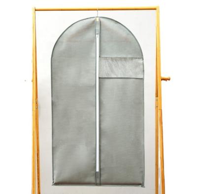 China Dust Proof Moth Proof Non Woven Full Garment Bag Zipper Dry Non Woven Hanging Suit With Clear Window Clothes Travel Bags for sale