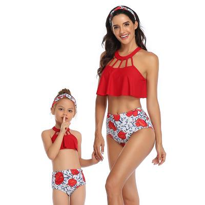 China New Girls Swimwear Bikini Beach Wear Anti-UV Breathable Quick-Dry Soft And Comfortable Unique Design Swimwear Parent-child Suit for sale