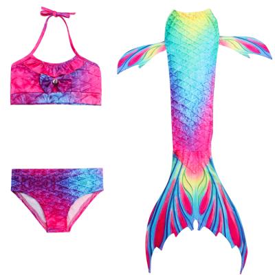 China High waist bikini mermaid tail children swimwear little mermaid cosplay mermaid tails costume girls Anti-UV for sale