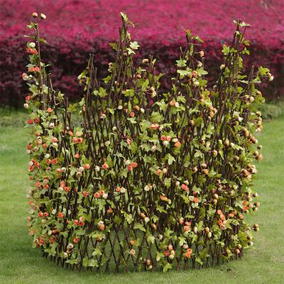 China Really Feel Landscape Custom Decorative Wall Leaf Plastic Greenery Leaves Hedge For Garden Backyard Home Decoration Artificial Fence for sale