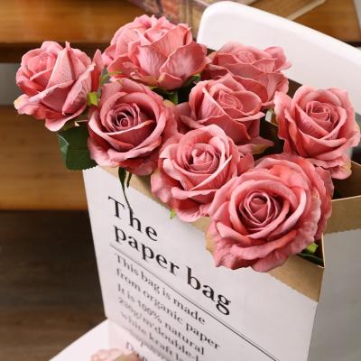 China Really Smell Amazon Hit Single Head Artificial Rose Silk Flowers Peony Bouquet Flowers for Indoor Home Wedding Decoration for sale