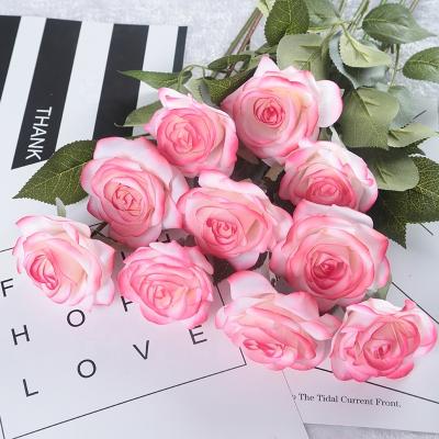 China Really Smell Artificial Silk Rose Flowers For Home Decor Simulation Rose Home Wedding Wall Table Decor for sale