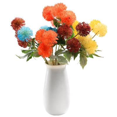 China Really feel the artificial silk dandelion flower of 3 arrangement high quality dandelion heads artificial flowers for sale