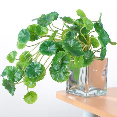 China Plastic Artificial Green Plant Leaves Realistic Artificial Plant Home Office Wedding Decoration Branches Green Leaves for sale