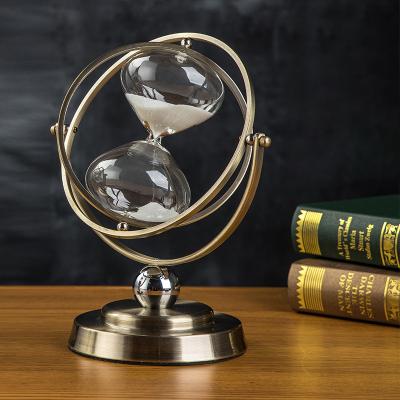 China 2022 Minimalist Home Decor Hourglass Sand Timer for Kid Gift Metal Hourglass Sand Clock Hourglass for Home for sale