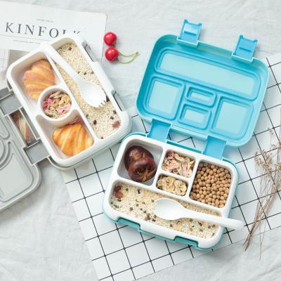 China Food-Safe Materials Bento Box Kids Food Lunch Box Portable Microwavable Container Storage Box Eco-Friendly for sale