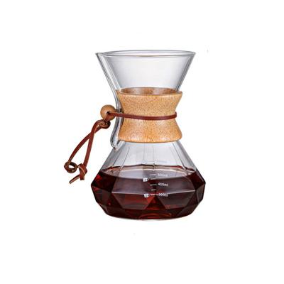 China For Hand Pour Coffee Wholesale Price Borosilicate Glass Coffee Maker Cafetera Coffee Pots Turkish Coffee Kettle for sale