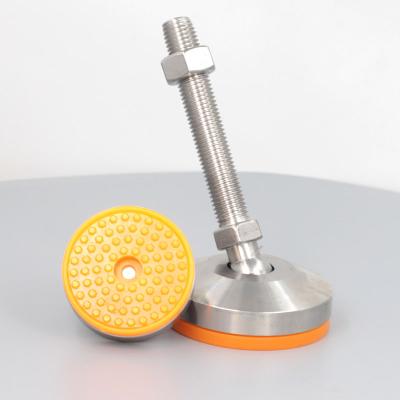 China Modern Swivel Stud M12M16M20M24 Thread Stainless Steel Adjustable Leveler Machines Leveling Mount Foot Pad Industrial Leveling Feet for sale