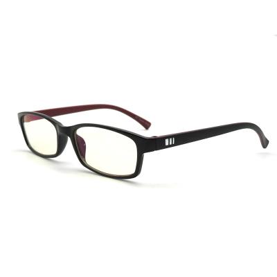 China Slim Custom Square Cheap Plastic Frame Computer Anti Blue Light Reading Glasses for sale