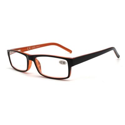 China Plastic Clear Reading Glasses Slim Custom Classic Logo Small Square for sale