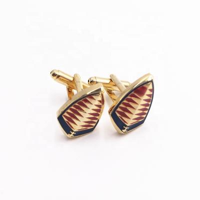 China For Promotion Gift 2021 Customized Shape Copper Fashion Cufflink For Birthday Gift for sale