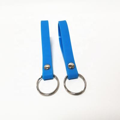 China China 2021 color key chain silicone key chain bracelet custom high quality thin cheap silicone for sale