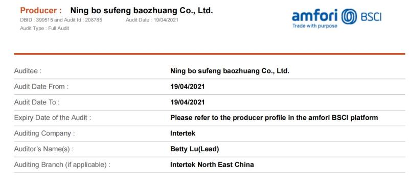 BSCI - Ningbo Morezhome Imp&Exp Co., Ltd.