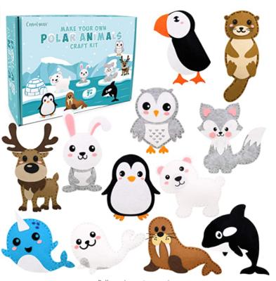 China Customized Craft Kit Felt Sewing Toys Intellectual Icy Animal Development For Kids for sale