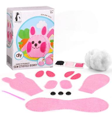 China Kids Animal Sewing Kit Bunny Felt Sewing Set For Craft Educational Diy Craft Toys Educational Toy for sale