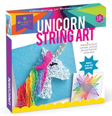 China Children Unicorn Shape String Art Kit Creative Craft Kit For Educational Toys Craft-tastic DIY String Art for sale