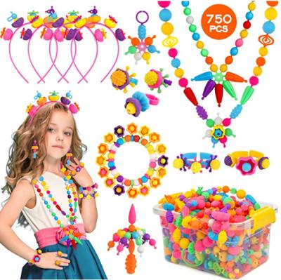 China Beautiful Lovely Colorful Beads Set Earrings Diy Handmade Jewelry Making Crafts Kits For Girls Kids for sale