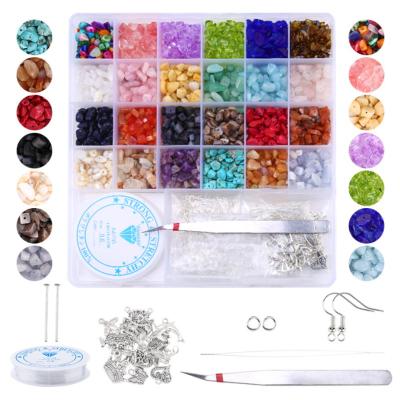 China DIY Kids Education Children's Craft Kit Bracelet Necklace Earring Color Spar Jewelry Making Set for sale