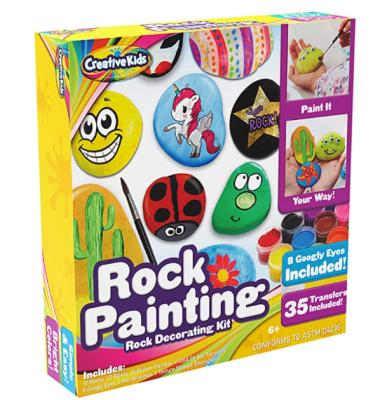 China DIY Arts Painting Educational Drawing Non-Toxic Rock Toy Set Funny Stone Painting Diy Painting Kit For Kid for sale