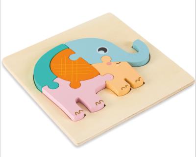 China Eductional Toys 3D Animal Shape Multi Puzzle Children's Early Education Educational Toys 3D Building Block Puzzle for sale