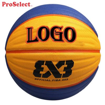 China Basketball 3x3 of 7 Proselect Rib Groove Official Size Ball for sale