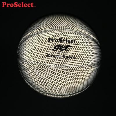 China 7 Proselect Size 7 Shiny Silver Professional Cheap Indoor Men's Premium Basketball for sale