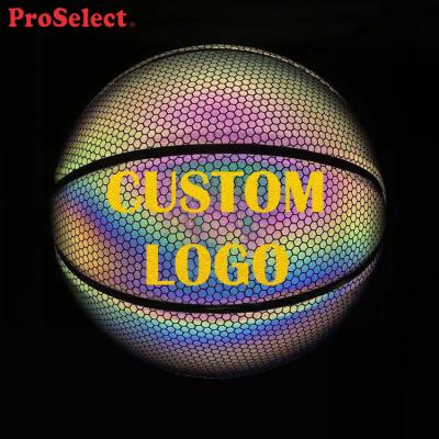 China 7 Proselect Wholesale Size 7 Gradient Color Changing Color OEM Reflective Basketball for sale