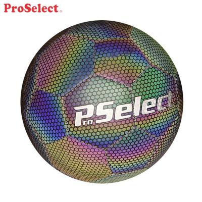 China Proselect PU Iridescence Stock PU Leather Football, Leatherette Soccer Ball PU Material for sale